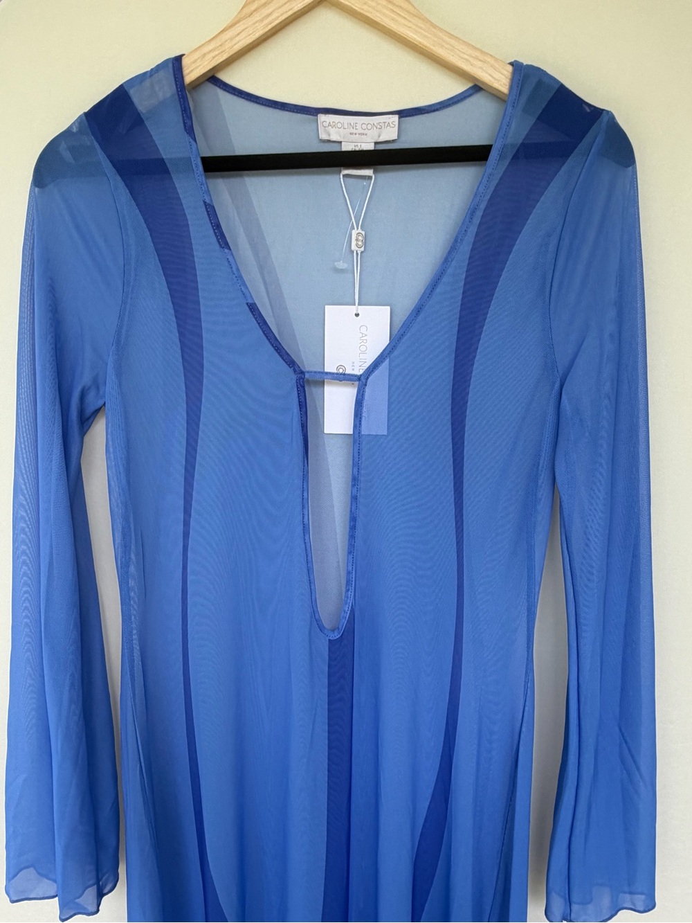 NWT Caroline Constas Lidi Maxi Mesh Cover-Up Dress size S - Picture 3 of 6